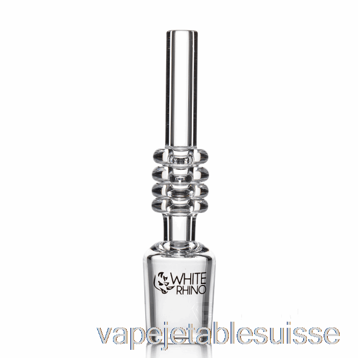Vape Suisse Collecteur De Nectar De Rhinocéros Blanc Pointes De Quartz 18mm